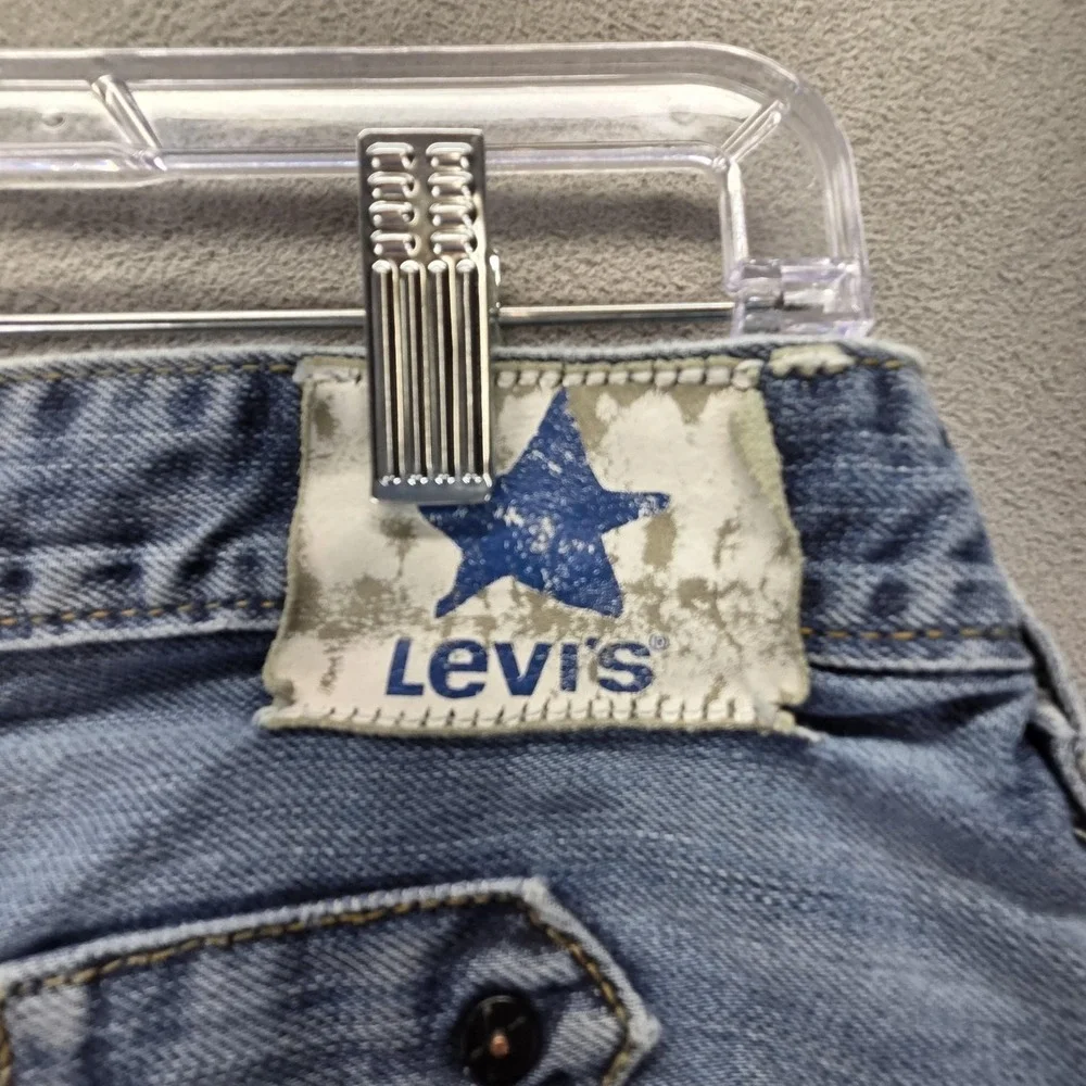 VTG Levis Engineered Shorts Mens 34 Blue Star Buckle Back Jorts Jeans 12